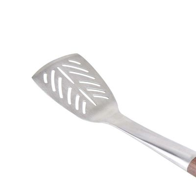 Espátula Vazada Churrasco Em Aço Inox Kenya