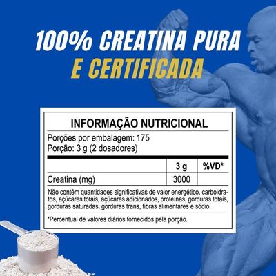 Creatina Importada Ronnie Coleman 100% Pura 525g