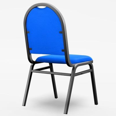 Kit 10 Cadeiras Hoteleiras Auditório Empilhável Sintético M23 Azul - Mpozenato