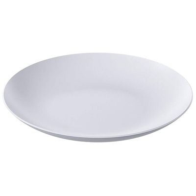 Kit 25 Bandejas Plásticas 25cm Pratos para Servir Branco Eve