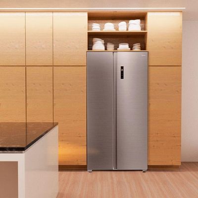 Geladeira Midea Side by Side Inverter Inox Conectada 511L 110V MD-RS710FGD461
