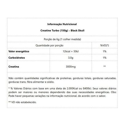 Creatine Turbo 150g Sabor Sem Sabor