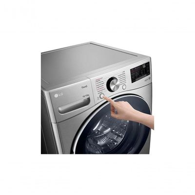 Lava e Seca LG Smart 18kg Inox Look com Inteligência Artificial AIDD™ WD18SV2S6B 127V
