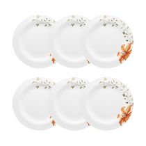 Jogo de pratos sobremesa em porcelana Strauss Fiori 6 peças