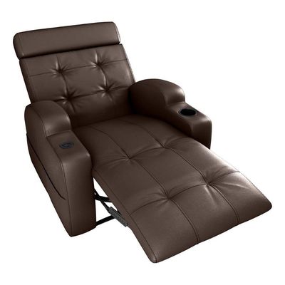 Poltrona Reclinável Do Papai Automática Com Usb E Porta Copos Cherokee Matrix Sintetico Marrom