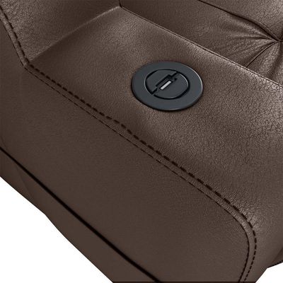 Poltrona Reclinável Do Papai Automática Com Usb E Porta Copos Cherokee Matrix Sintetico Marrom