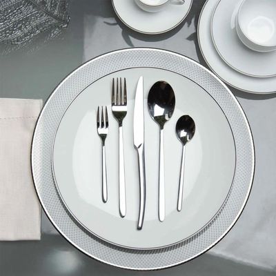 Faqueiro em aço inox Kenya 30 Peças prata