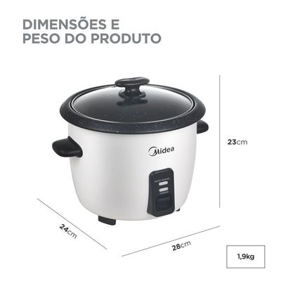 Panela De Arroz Elétrica Midea 2,5L Branca PAE25B2 220V
