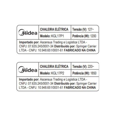Chaleira Elétrica Preta 1,7L Double Wall Midea KDW17P2 220V