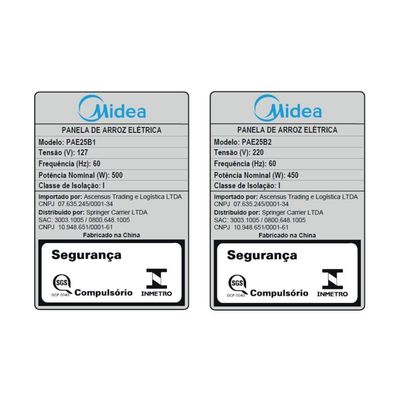 Panela De Arroz Elétrica Midea 2,5L Branca PAE25B1 110V
