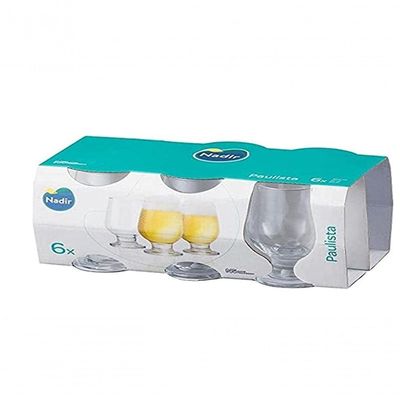 Jogo De Taças Cerveja água, Refrigerante Nadir Paulista 250ml Com 6 Peças