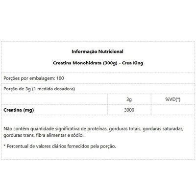 Creatina Monohidratada (300g) - Padrão: único