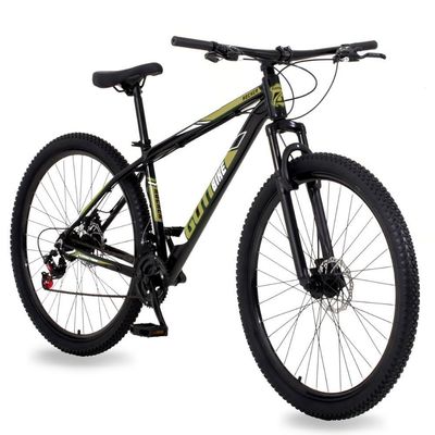 Bicicleta Aro 29 Alumínio 24v Rocker Freio A Disco Susp Gott 15.5 Preto Dourado