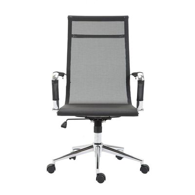 Cadeira de Escritório Presidente Giratória com Relax Eames Star Preta