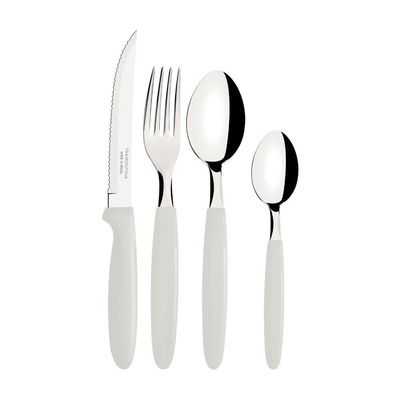 Conjunto Faqueiro 24 Peças Ipanema Lâmina Inox Cabo Branco - Tramontina 23399891