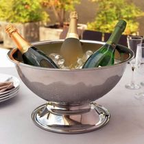 Champanheira em aço inox Brinox Lyon capacidade 6 litros com coletor e sem grade