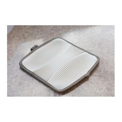Tapete multiuso clean quadrado em silicone Hudson 20x20cm branco