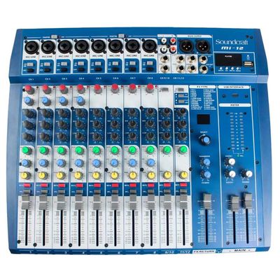 Mixer Analogico Soundcraft MI-12 12 Canais Bluetooth e USB