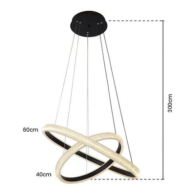 Lustre Pendente Skylight Apogeu 4010 Led Bivolt Preto