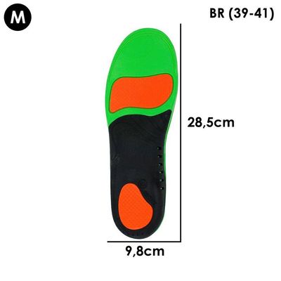 Palmilha Ortopedica De Gel Anatomica Confortavel Absorção De Impacto 39 A 41 M