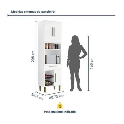 Torre Quente Lorena Com Fruteira Kaiki Móveis - Branco