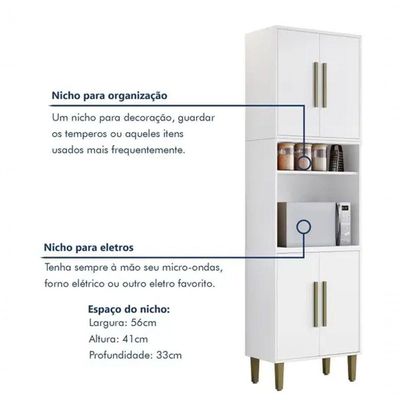 Torre Quente Lorena Kaiki Móveis - Branco
