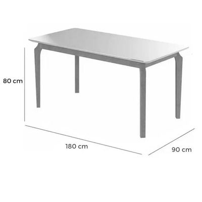 Mesa De Jantar Alegra Jcm Movelaria Cinamomo 1,80m