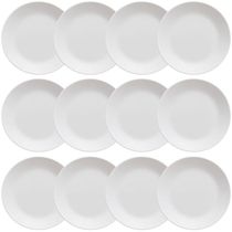 Kit 12 Pratos Plásticos Servir 25cm Branco Coza Cozy Eventos