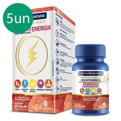 Kit 5 Polivitamínico Energia Catarinense 60 Capsulas