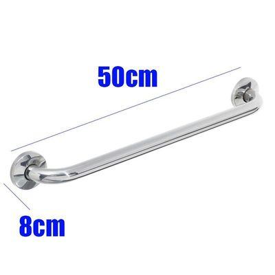 Alça De Apoio Barra Inox 50cm Kit 12 Unidades Idoso Cadeirante Deficiente Acessibilidade Banheiro