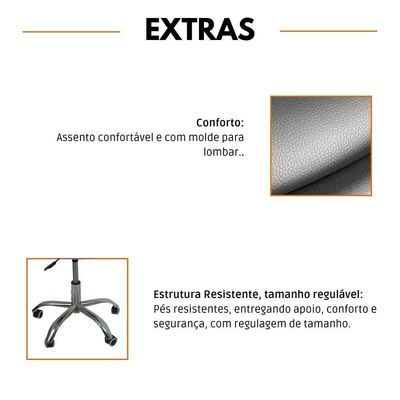 Kit 15 Cadeiras Office Base Cromada Com Rodizio Giratória Saarinen Rosa