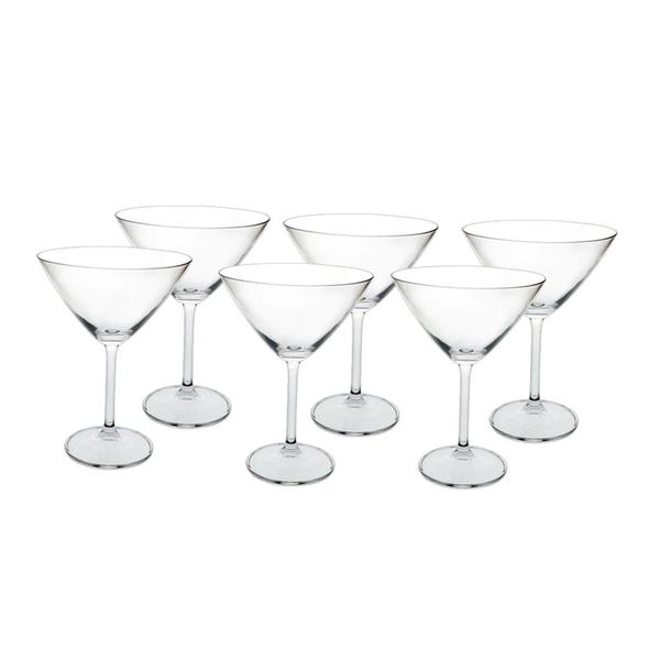 Jogo de taças para Martini em cristal Bohemia Gastro 6 peças 280ml