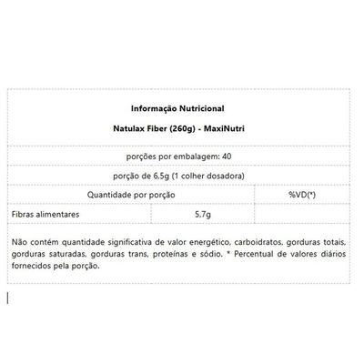 Natulax Fiber 260g Padrão Único