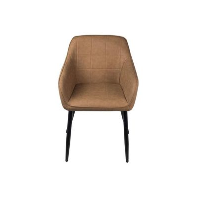 Poltrona Dana Pu Caramelo Base Metal