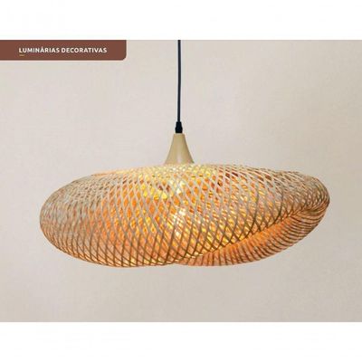 Pendente Regia 420 Fibra De Bambu 1xe27 G-light