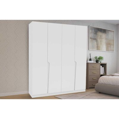 Guarda Roupa 4 Portas e 4 Gavetas Porto Branco - Politorno