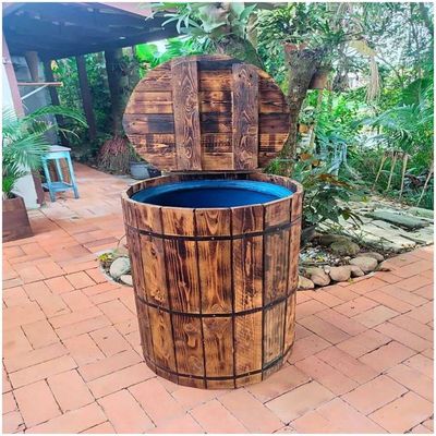 Barril De Madeira Maciça Móveis Rústicos Bv Magazine