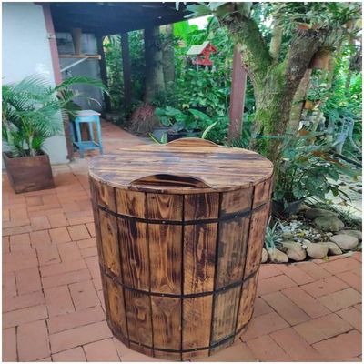 Barril De Madeira Maciça Móveis Rústicos Bv Magazine