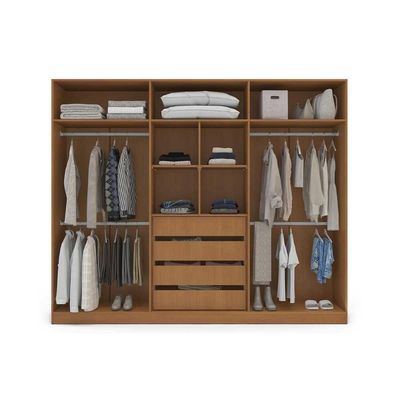 Guarda Roupa 6 Portas e 4 Gavetas Lisboa Branco - Politorno
