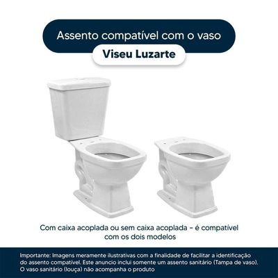 Assento Sanitário Soft Close Viseu Preto Para Vaso Luzarte