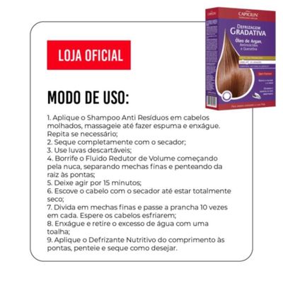 Kit Defrizante Gradativa Capicilin óleo De Argan 190ml