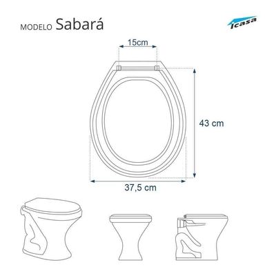 Assento Sanitário Sabará Vermelho Para Louça Icasa