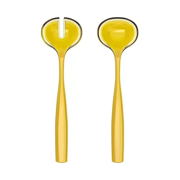 Jogo de talheres para salada em bio plástico Guzzini Dolcevita 28cm âmbar