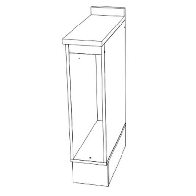 Balcão Porta Toalha Tampo 20 Cm C362 Americana Branco Nature Henn