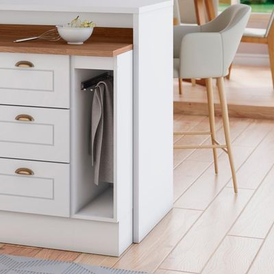 Balcão Porta Toalha Tampo 20 Cm C362 Americana Branco Nature Henn