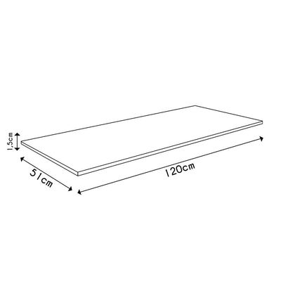 Tampo Para Balcão De Cozinha 120cm Mdp Cinza - Ajl Móveis