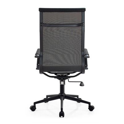 Cadeira De Escritório Eames Dark Esteirinha Alta Tela - Preta