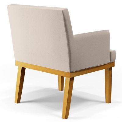 Kit 2 Poltronas Decorativas Vitória W01 Linho Cru - Mpozenato