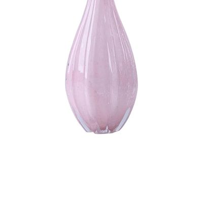Vaso murano em vidro L'Hermitage Gota 16x16x46cm champanhe