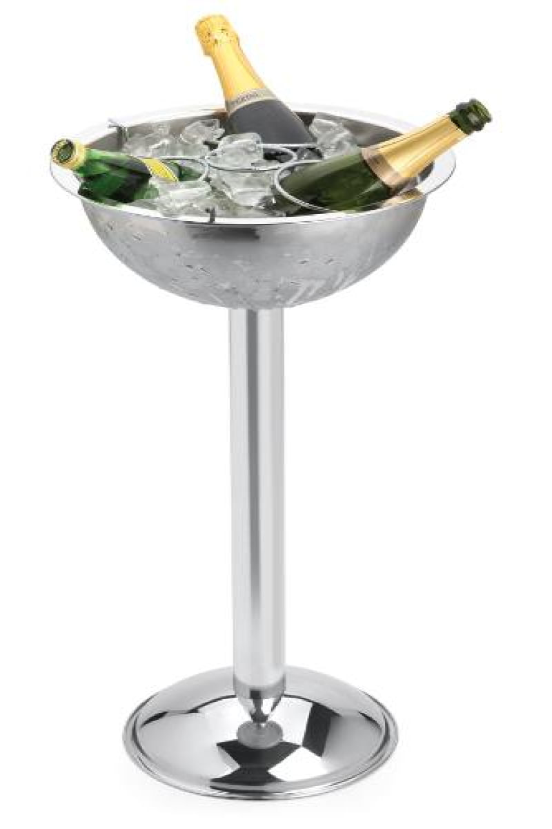 Champanheira em aço inox com pedestal Forma 8 litros